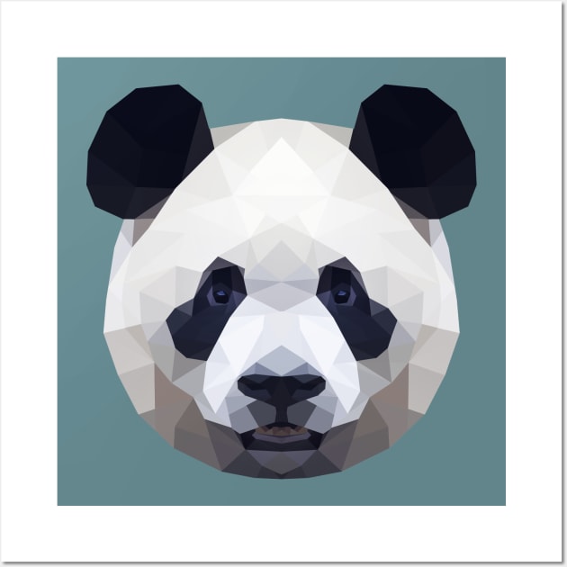 Geometric Panda Wall Art by shegoran